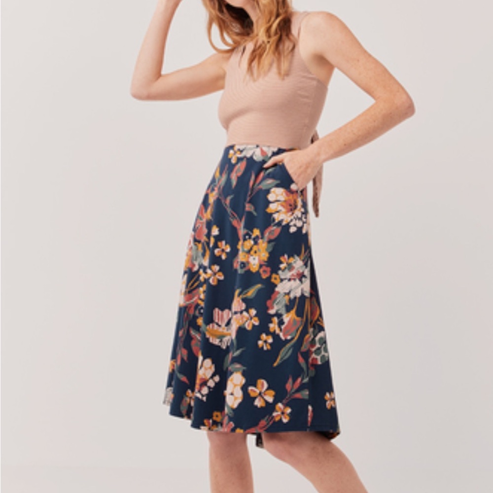 Pact Fit and Flare Tie Back Dress
